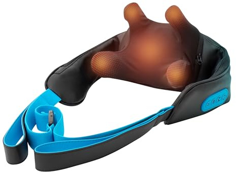 Homedics Kabelloses Nackenmassagegerät mit Tiefenknetfunktion | Für Nacken, Schultern & Rücken, Wärme, 2 Intensitäten, 4 Massageköpfe, Entspannung & Stressabbau