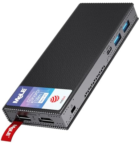 MeLE PCG02 Pro Mini PC Stick Fanless with Windows 11 Pro, N5105 8GB RAM 256GB Storage, Mini Computer Dual HDMI, Gigabit Ethernet, USB PD3.0, Ultra-Compact for Office, IoT, Industry