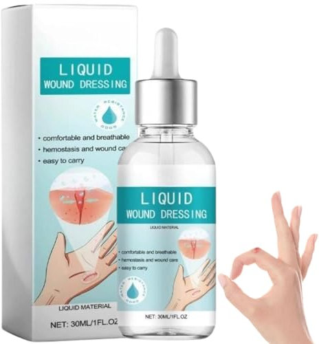 30ML Liquid Plaster Quick-Dry Gel,Skin Liquid Plaster Gel,Waterproof Spray Plasters for Wounds,Waterproof and Breathable Quick-Dry Gel,Waterproof Spray Wound Stick Protective,Wound Stick Protective
