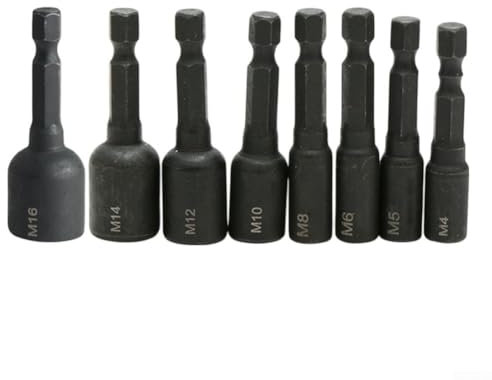 HEBEOT 8-teiliges Gewindebohrer-Adapter-Set, Luftschraubendreher-Stecknuss-Adapter mit einem 1/4-Zoll-Sechskantschaft für Modellbau, DIY-Projekte, Auto-Reparaturen
