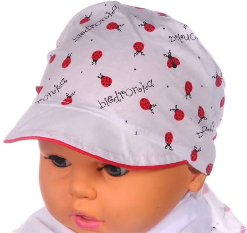 La Bortini Kopftuch Baby Kinder Mädchen Bandana mit Schirm Schirmmütze Tuch zum Binden Sommer Kopfbedeckung atmungsaktiv Sonnenhut leicht bequem Babymütze Sommermütze Kopftuch für Mädchen
