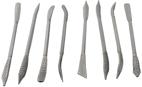 Hasaller Riffler Set di 8 lime professionali per legno Raspa Riffler Set di lime per officina in acciaio al carbonio con testa curva per intaglio lavorazione del legno