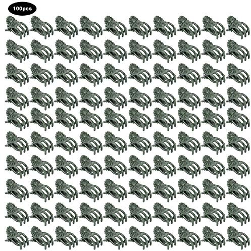 Respicefinem 100pcs clip di pianta bellissima crisantemo forma da giardino steli fiore fissati strumento di supporto strumento compatto affidabile struttura compatta leggera su (There is a thimble on