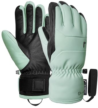 Reusch Skihandschuhe für Damen | warm & wasserdicht mit Ziegenleder | winddicht & atmungsaktiv, Winterhandschuhe mit Softshell, für Ski, Outdoor & Freizeit, Größe 6-8,5, Mesa R-TEX XT