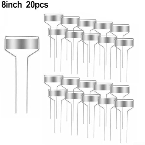 Lot de 20 étiquettes de jardinage réutilisables en métal avec plaques nominatives en cuivre pour identification (20,3 cm)
