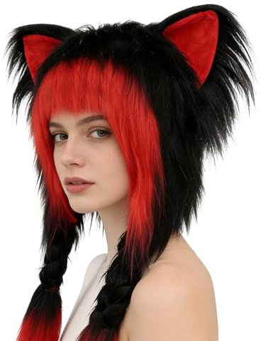 Plysch Djurmössa - Cosplaykostymtillbehör - Kattöronmössa för Kvinnor Vinter - För Vuxna, Barn Och Familj