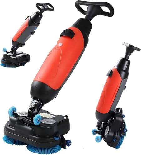 Commercial Floor Polisher with 360° Steering, 2x250W Power, 4.5L+7.5L Dual Tanks, Dual Pad Drivers for Wooden Floors, Tiles, Marble, Cement