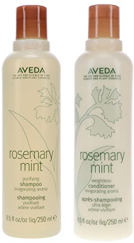 Aveda Rosemary Mint Purifying Shampoo & Conditioner Gift Set | Clarifying Shampoo and Lightweight Conditioner Set for Normal to Oily Hair | Fine to Medium Hair Types | Includes 2 Full Size Products
