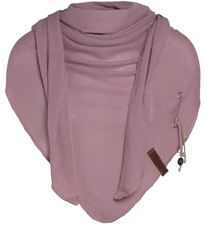 Knit Factory - Lola Trekantssjal - Old Pink - 190x85 cm