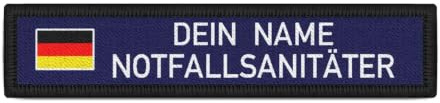 NOTFALLSANITÄTER Namen-Schild Patch Bundeswehr Sanitäter Deutschland #31652