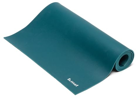 B Yoga Yogamatte B Mat Strong, Sport- und Fitnessmatte aus Naturkautschuk (Ocean Green, Maße: 180 cm x 66 cm x 0,6 cm; Gewicht: 2,2 kg)