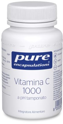 Pure Encapsulations Vitamina C 1000 pH Tamponato, 30 Capsule Vegane