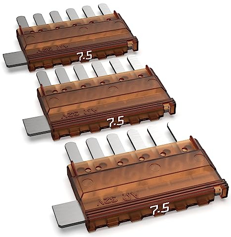 AUPROTEC MultiOTO - Fusibles planos para coche (6 pines, 7,5 A, 3 unidades), color marrón