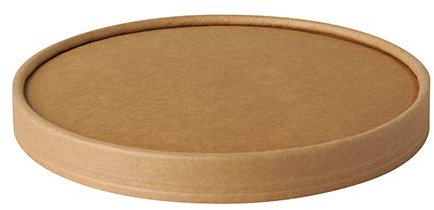 PAPSTAR Tapas para ensaladeras (300 unidades, cartón, redondas, 15 cm de diámetro), color marrón