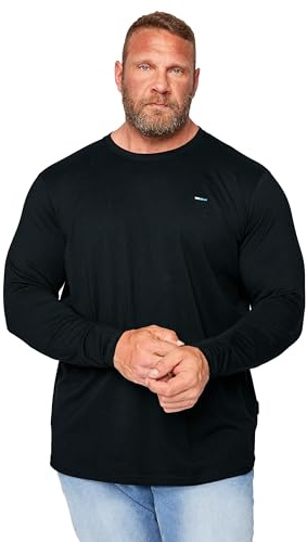 Badrhino Big & Tall Core Long Sleeve T-Shirt - Men's - Plus Size Curve