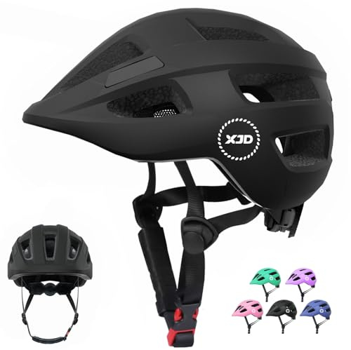 XJD Kids Helmet Age 2 Toddler Bike Helmet CE EN Certification Helmet Kids Impact Resistance for Bicycle Scooter Rollerskate Skateboard Age 2-8 Years Old Boys Girls (Black, S)