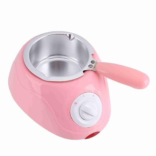 Machine de fusion de chocolat, mini marmite de fusion de chocolat avec ensemble de moules de bricolage pour fondant de bonbons au chocolat pour faire fondre le chocolat sans eau pour la(pink, 12)