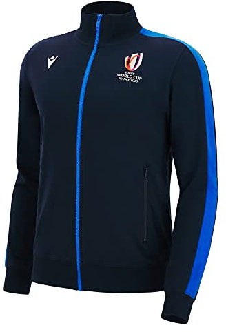 Macron Sweat-Shirt Zip Adulte Rugby World Cup 2023 Officiel - Bleu - XL