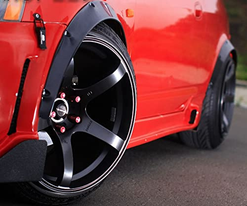 FLY DESIGN 2X Kotflügelverbreiterung für BMW E36 COUPE, Radlaufleisten, Radlaufverbreiterung, Auto Radlaufschutz, Kotflügel Schutz aus ABS, Fender Flares