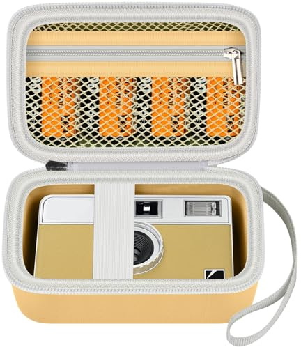 Grapsa Digital Camera Case Compatible with Kodak EKTAR H35 H35N Half Frame Film Camera, Storage Holder Organizer for Kodak Ultra F9 M35 M38 Paper Shoot Kamera, 35 mm Film Rolls (Box Only) - Yellow