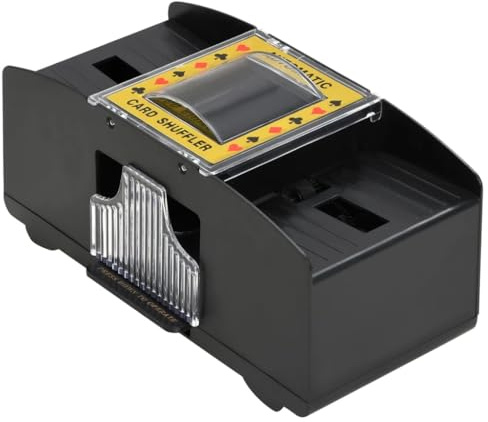 vidaXL Automatischer Kartenmischer Schwarz 2 Decks