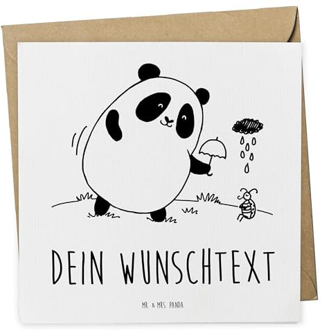 Mr. & Mrs. Panda Personalisierte Deluxe Karte Panda Zusammenhalt - Geschenke, Grußn personalisiert