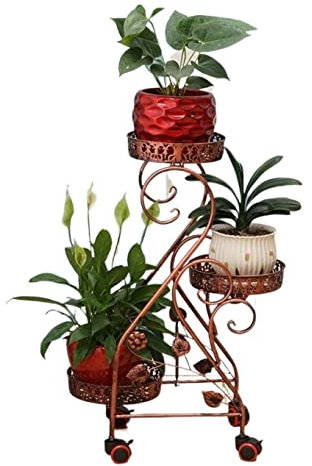 CCYENG Pflanzenständer Pflanzenregal Pflanzentisch Schmiedeeisen Blumenständer Boden Blumentopfständer Moderner Pflanzenständer Innenbalkon Pflanzenhalter Blumenstände