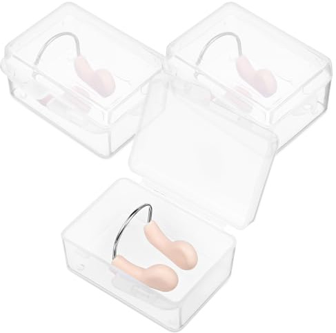 Gogogmee 3piezas Clip Nasal De para Natación Antideslizante Tapones Nasales para Adultos Piscina y Playa