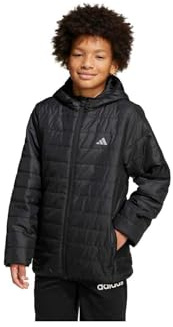 adidas Unisex Kids ESSENTIALS LIGHT PADDED JACKET, black/REFLECTIVE SILVER, 4-5 Years