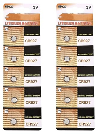 Lot de 5/10 piles bouton CR927 3 V au lithium de rechange pour montres, calculatrices, télécommandes, jouets