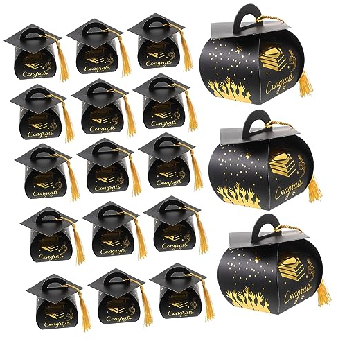 PRETYZOOM 50 Stück Box „Doctor Hat“ Süßigkeitsbox „Grad Cash“ Party Umschläge Charcuterie Becher Geschenkboxen Popcorn Behälter Hemdenschachteln Für Süßigkeiten Behälter
