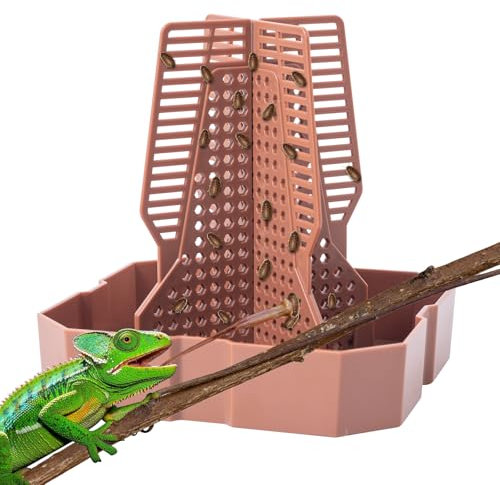 SLSON Reptil Emulation Fang und Futterschale, Reptil Interesse Futterschale, Kunststoff Fang Schüssel für Reptil/Echse,Plug in Art Futterschale, Reptil Fütterungszubehör