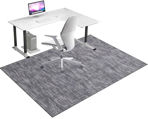 Alfombra Silla Oficina Gaming 70 x 100 cm, Protector Suelo Silla Ruedas, Alfombrilla de Protección para Suelos Duros, Protector Suelo Silla de Escritorio, Tapete Protector de Suelo antiarañazos