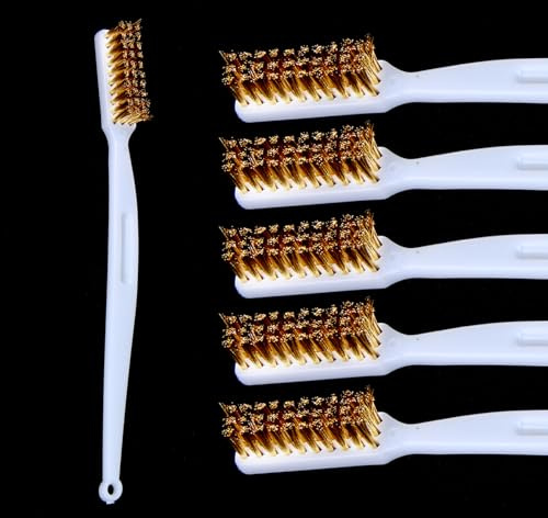 6 cepillos de alambre de cobre pequeños para eliminar el óxido, boquilla de impresora 3D, herramienta de limpieza de impresora 3D, herramienta de limpieza para limpiar escoria de soldadura y óxido