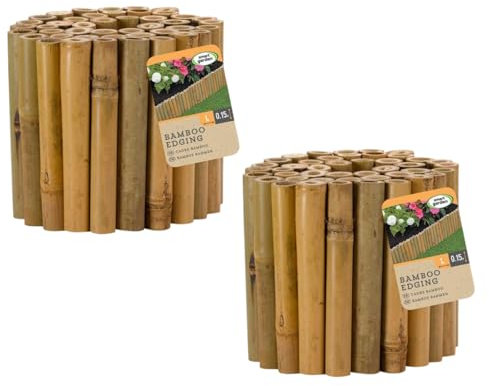 Garden Mile Set Of 2 Log Roll Border Edging For Lawn Flowerbeds Pathways 15cm X 100cm Lawn Edging Border Heavy Duty Wooden Log Roll Garden Edge Flowerbed Edging Border Fencing