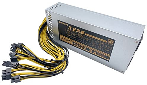 BKUANE 1800/2000W PC Netzteil für Bitcoin Miner ATX 2000W PICO PSU Ethereum 2000W ATX Netzteil Bitcoin 12V V2.31 ETH Coin Mining (2000W)