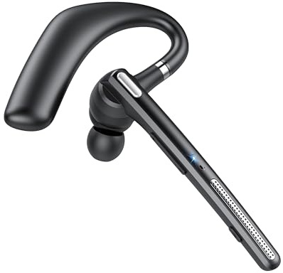 Bluetooth Headset V5.4, 100 Std Freisprecheinrichtung Wireless Headset mit LED-Ladebox, ENC Dual Geräuschunterdrückung Mic, Zwei Geräteanschluss, Duale Verbindung, Headset Kabellos für Büro/Geschäft