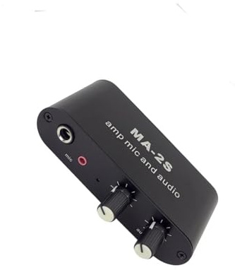 YUGSHNKFC MA2S Préampli Son Stéréo Petit Préamplificateur Amplificateur Dynamique Micro 75X Pour Podcast Streaming Fonction 3 Ports de Sortie Préamplificateur Son Stéréo