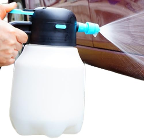 Iouyjiu Elektrischer Schaumsprüher, 1,8 l Pumpkanone für Zuhause, USB-wiederaufladbarer Schaumsprüher für Terrasse, Garten, Bewässerung von landwirtschaftlichen Autos, Booten, Wohnmobilen