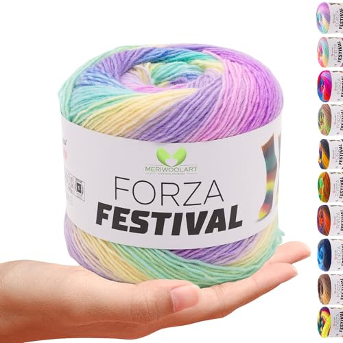 MeriWoolArt® Sockenwolle 4-fädig – 100g Merino Wolle Garn zum Stricken & Häkeln, 75% Schurwolle (superwash), 25% Polyamid, 420m – Ideal für Socken für Herren und Damen, Pullover & Cardigans