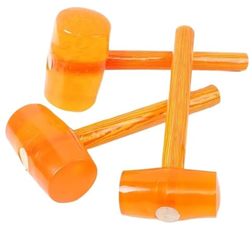 1 st gummislägga med trähandtag klubba hammare slägga for träbearbetning hushåll dubbelsidig mjuk gummihammare(750 Type)