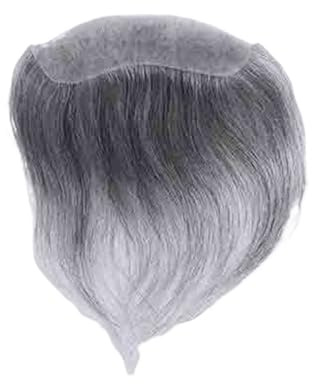 Für Männer Glattes Haar-Haaransatz-Toupet for Männer, V-Stil, ultradünne Haut, frontaler Haaransatz, Haarteil Perückenkopf(16x3.5cm)