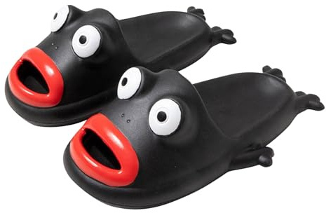 Badtofflor kvinnor män söta badtofflor badskor halkfria tofflor duschskor tofflor molnskor sommar bekväma tofflor slides pantoletter sandaler sommarskor tofflor, svart, 38 EU