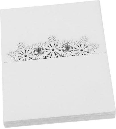 SHINEOFI 50 Pezzi 50 Segnaposto Natalizi Fiocco di Neve, Cartellini dei Posti a Sedere per Cena e Matrimonio, Segnaposto Invernali per Feste e Ricevimenti, Set