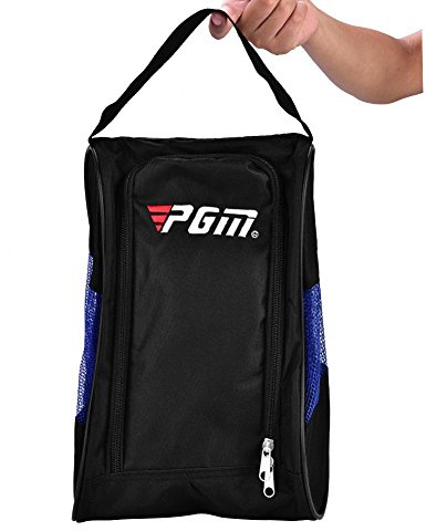 Skoväska Sport, Spikes Bag, Skor Väskor Nylon Sport Reseväska Skoväskor Organizer Bärväska Vattentät Bärbar för män Kvinnor med Zip Tillbehör (Svart Blå)