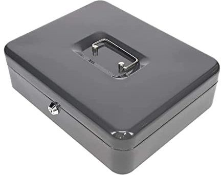 Kippen 10003NA - Caja de caudales con monedero, color antracita. Dimensiones: 300 x 240 x 90 mm.