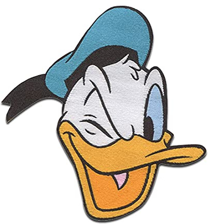 Disney Mickey Mouse Donald Duck - Aufnäher, Bügelbild, Aufbügler, Applikationen, Patches, Flicken, Zum Aufbügeln, Größe: 7,4 x 7 cm