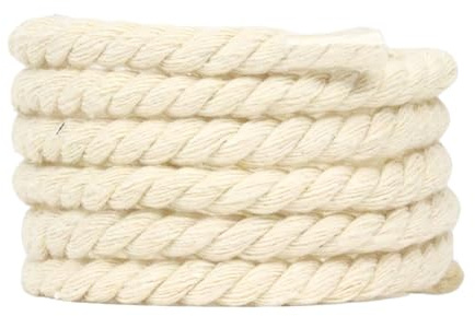 Slaace Cordones Chunky Rope, 8 mm 150 cm y 3 colores disponibles, cordones retorcidos para zapatillas, cordones nike, cordones gruesos, cordones para zapatillas (Blanco sucio)