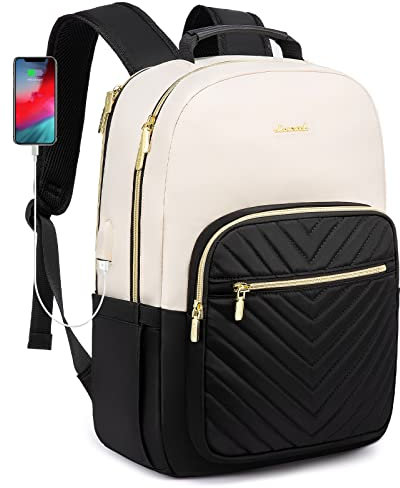 LOVEVOOK School Backpack Womens Teenager Girls,15.6 Inch Laptop Rucksack Bag for Women,College Travel University Back Pack,Lightweight Large Work Bags with USB Charging Port, Ladies Backpacks