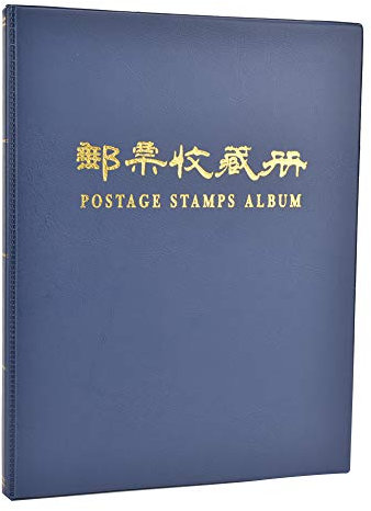 QANYEGN Briefmarkenalbum, Briefmarkenseiten Für Briefmarkenalbum-Ordner, Sammlungsaufbewahrungsordner Für Papiergeld-Briefmarken(Blau)
